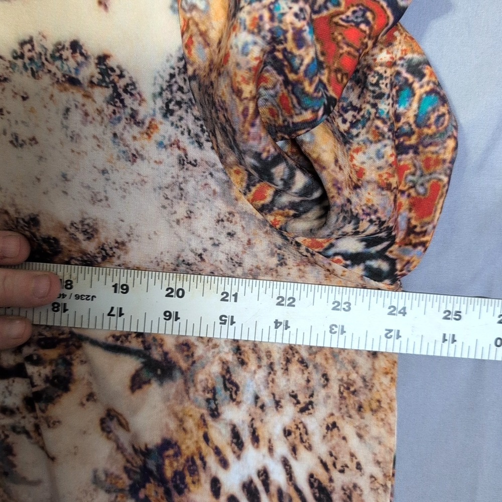 Chico Size 3 (16XL) Women's‎ 100% Polyester Casual Shirt Multicolored warm tones - Picture 8 of 10